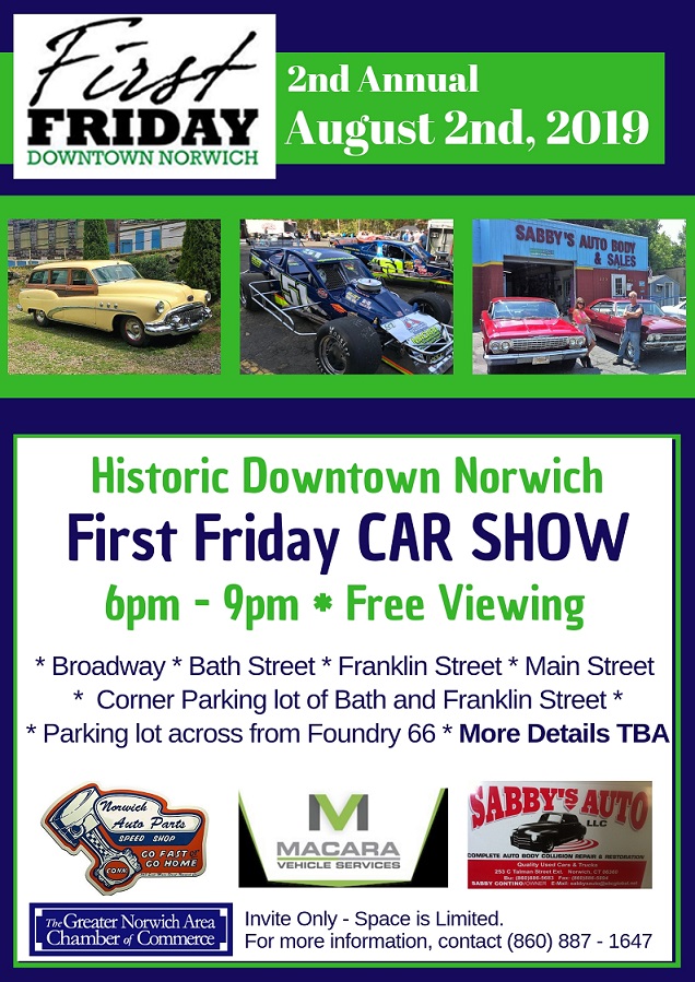 First Friday Car Show Downtown Norwich Greater Norwich Area Chamber